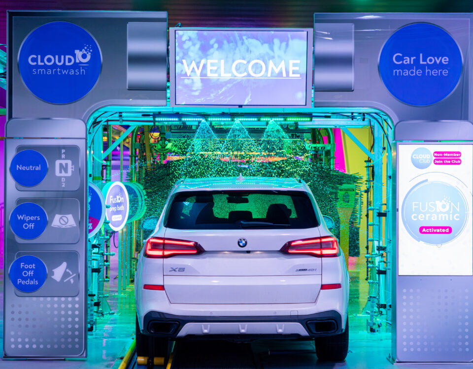 Car going through a Cloud10 smart car wash