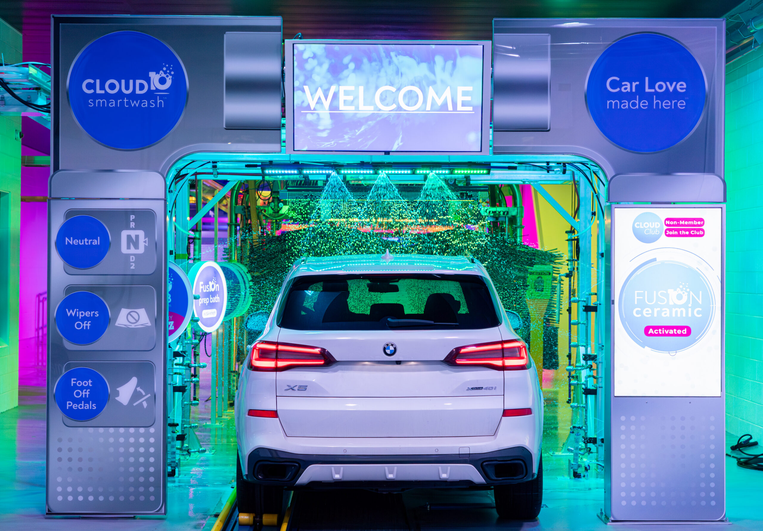 Car going through a Cloud10 smart car wash